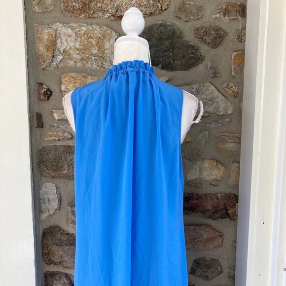 Sail to Sable Ruffle Neck Emma Maxi Dress Hydrandea Blue $248 Women’s XL - Picture 11 of 12
